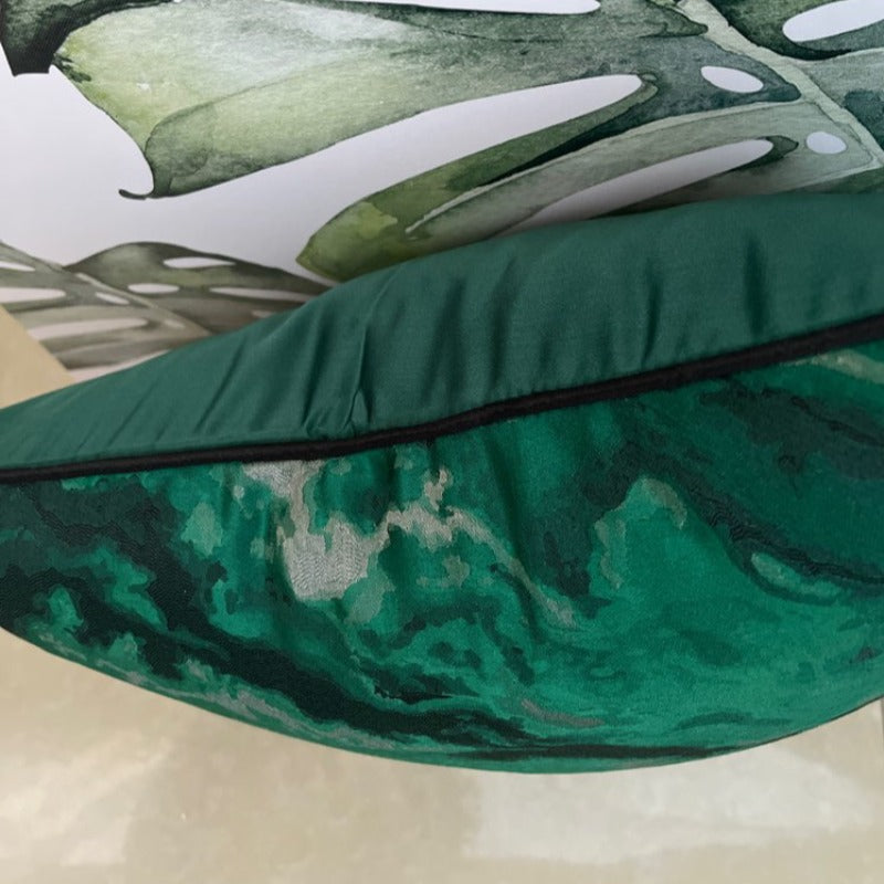 The Malachite Jacquard Pillow Cover