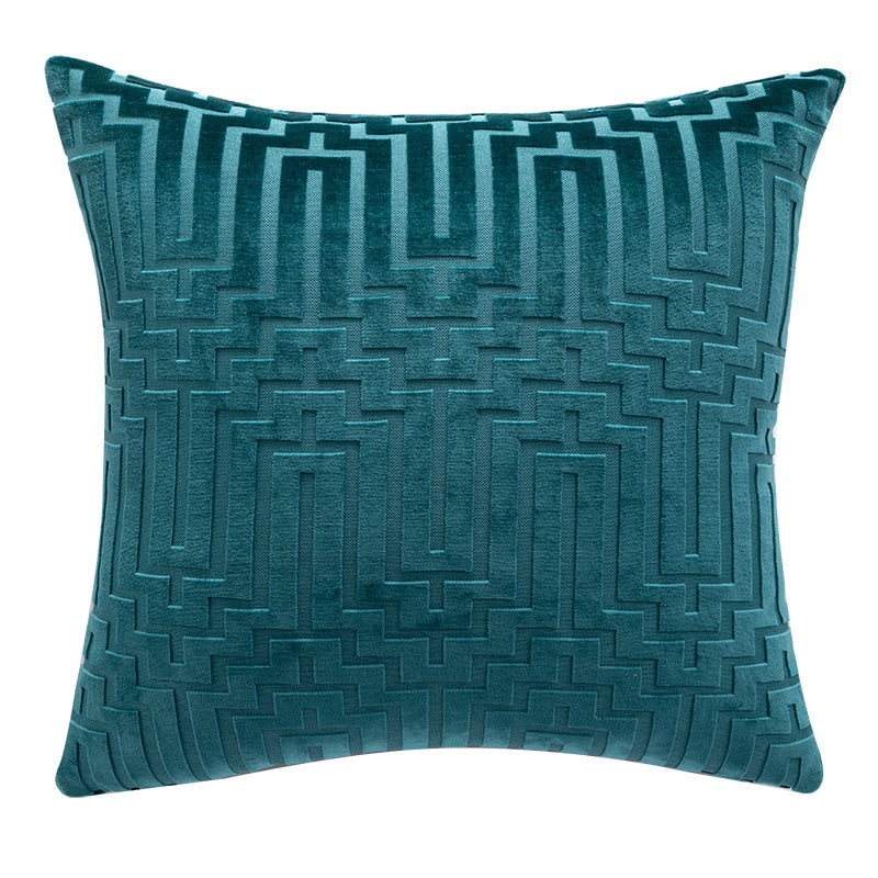 The Art Deco Flock Velvet Pillow Cover