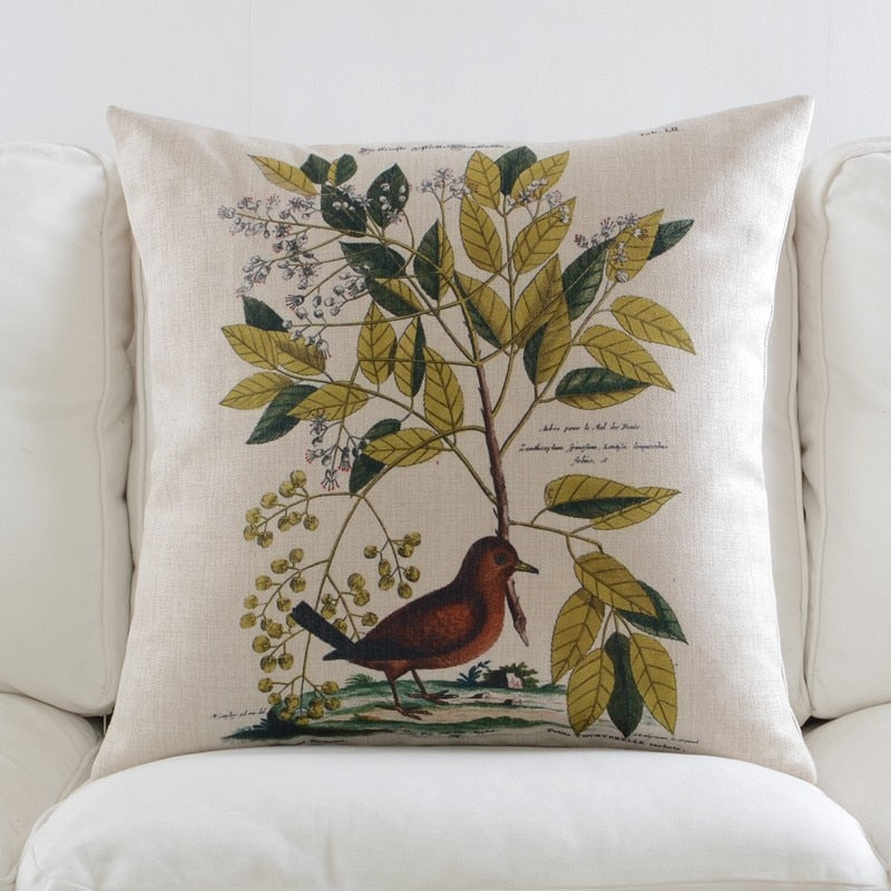 The Botanical Aviary Pillow Cover Collection