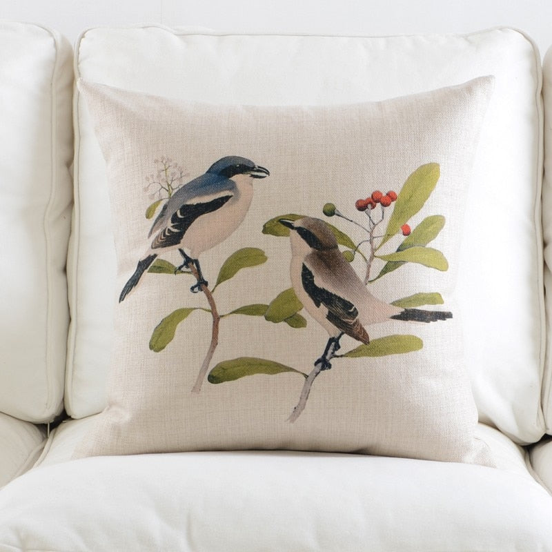 The Autumn Aviary Pillow Cover Collection