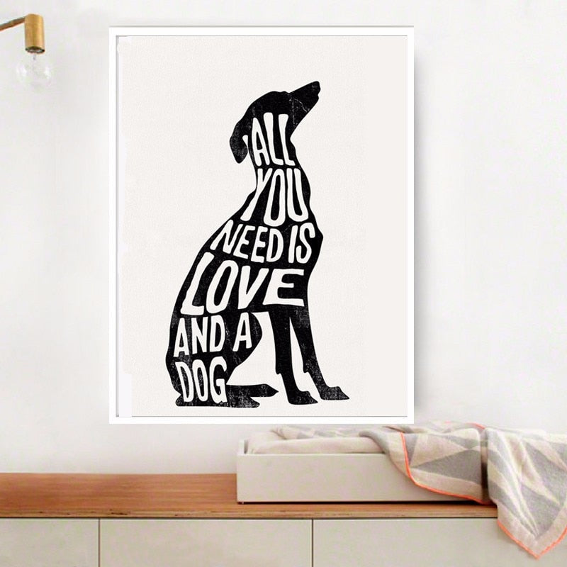 The Love of a Dog Print on Canvas