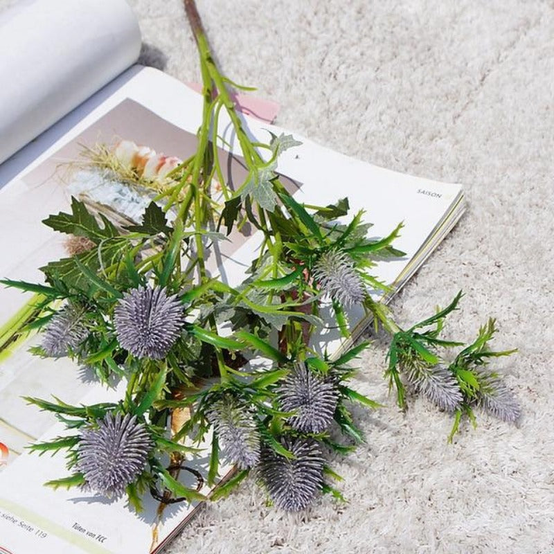 The Sea Holly Faux Floral Spray