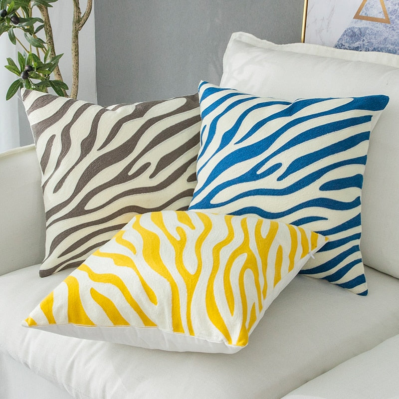 The Modern Safari Embroidered Pillow Cover