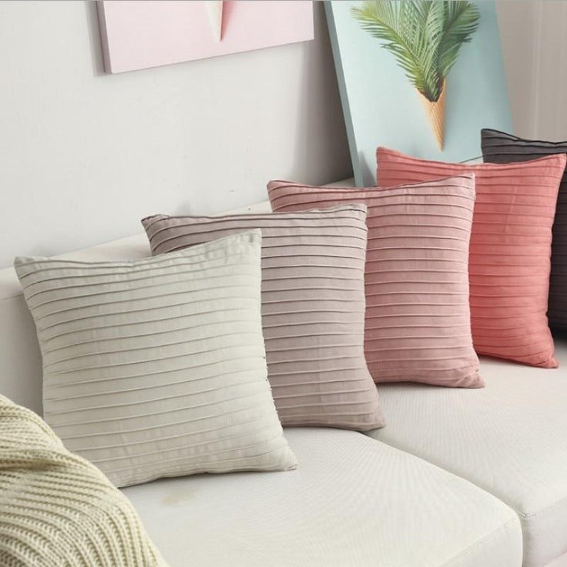 The Pretty Pleats Faux Suede Pillow Cover