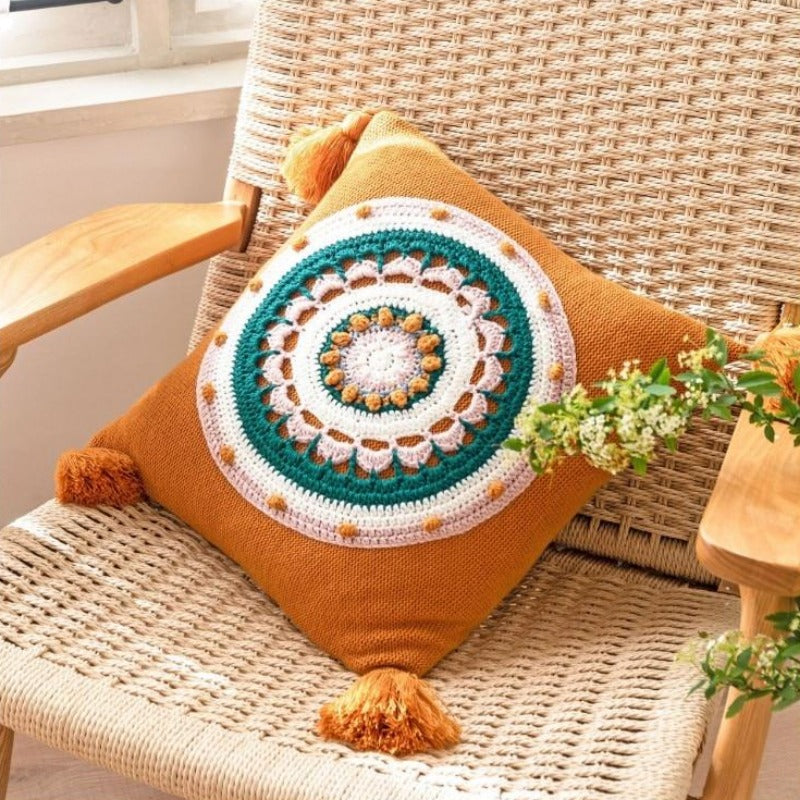 The Crochet Mandala Pillow Cover