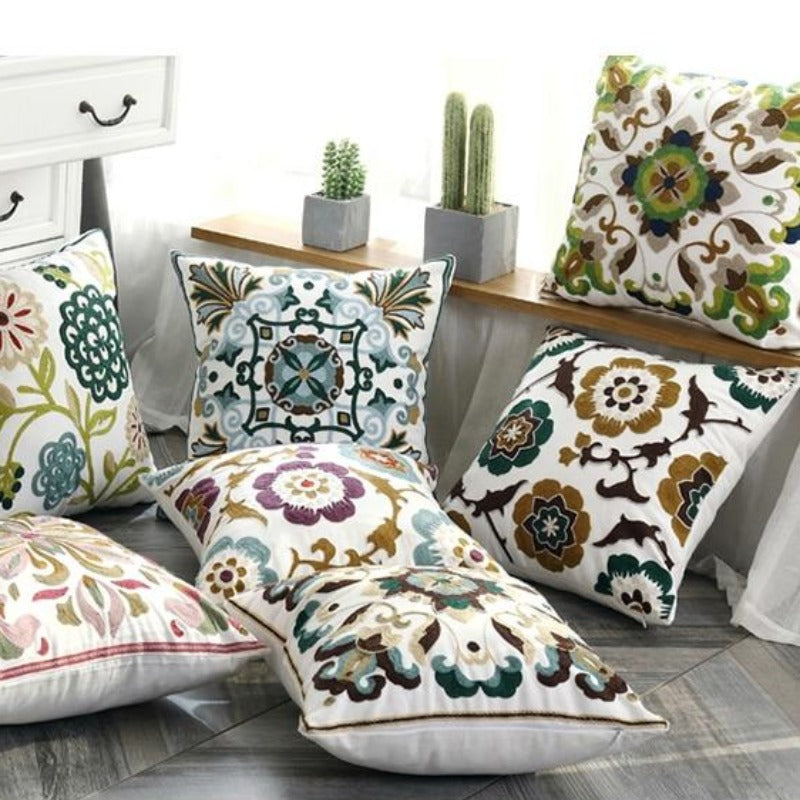 The Persis Embroidered Pillow Cover Collection