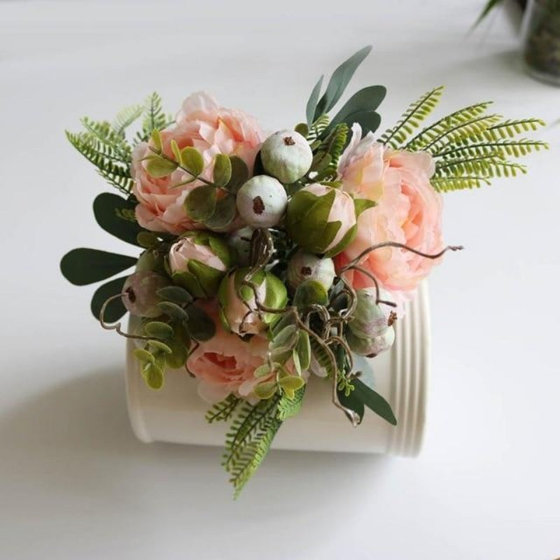 The Watercolor Faux Peony Bouquet