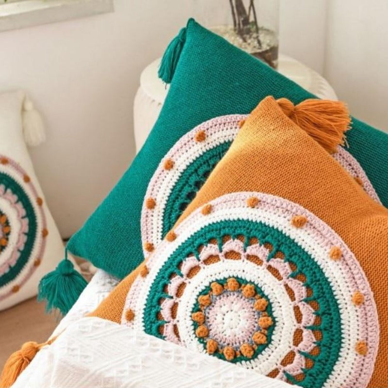 The Crochet Mandala Pillow Cover