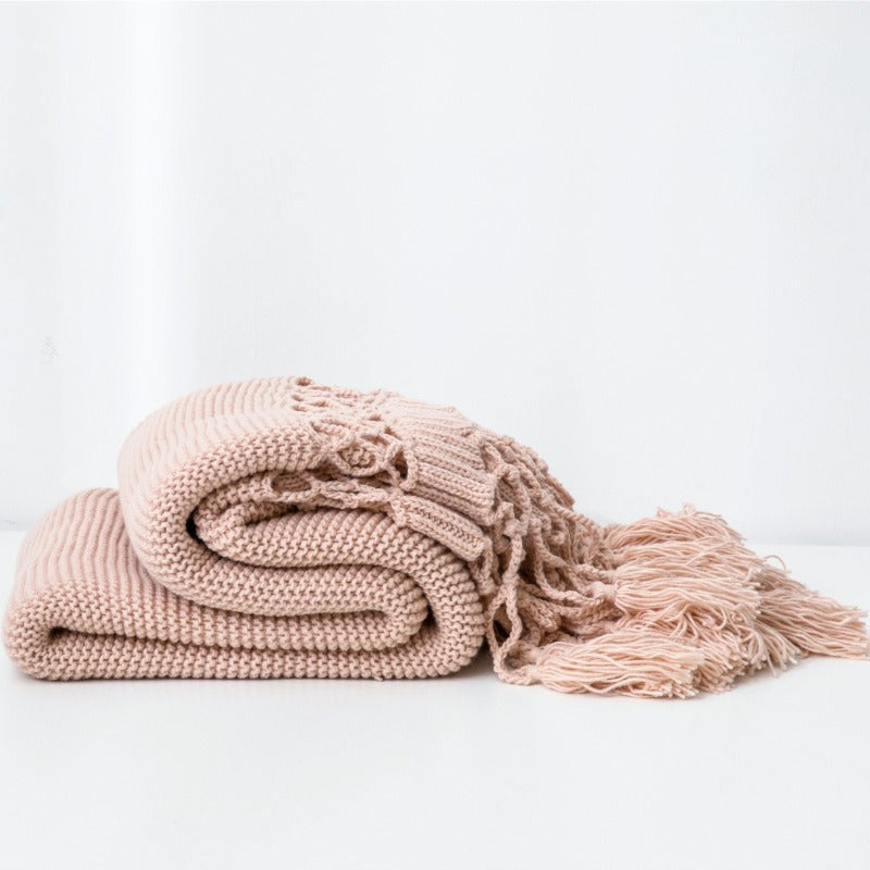 The Luxe Macrame Fringe Throw Blanket
