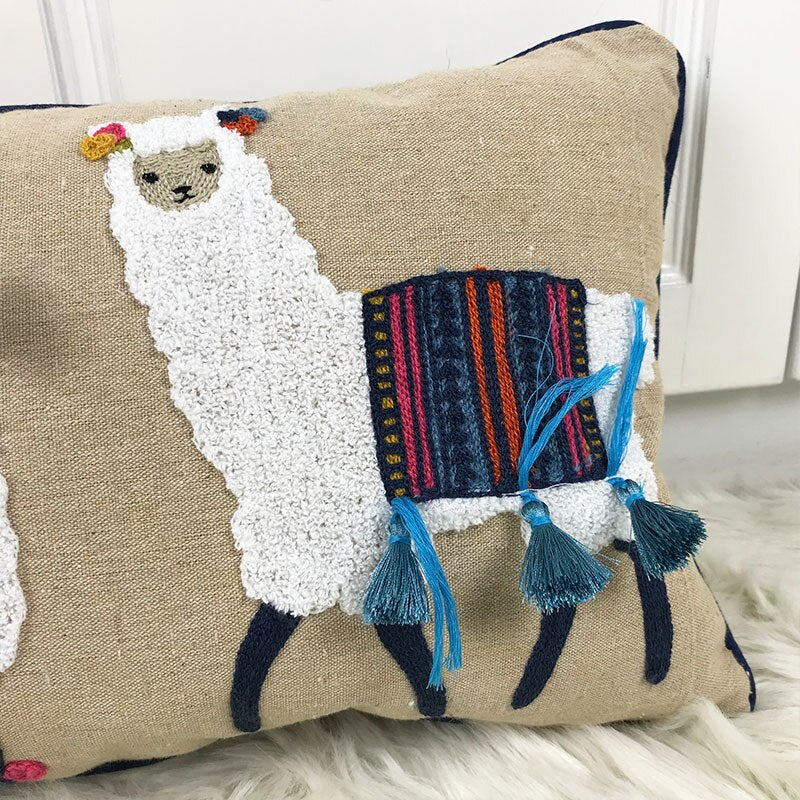 The Three Amigos Alpaca Lumbar Pillow Cover
